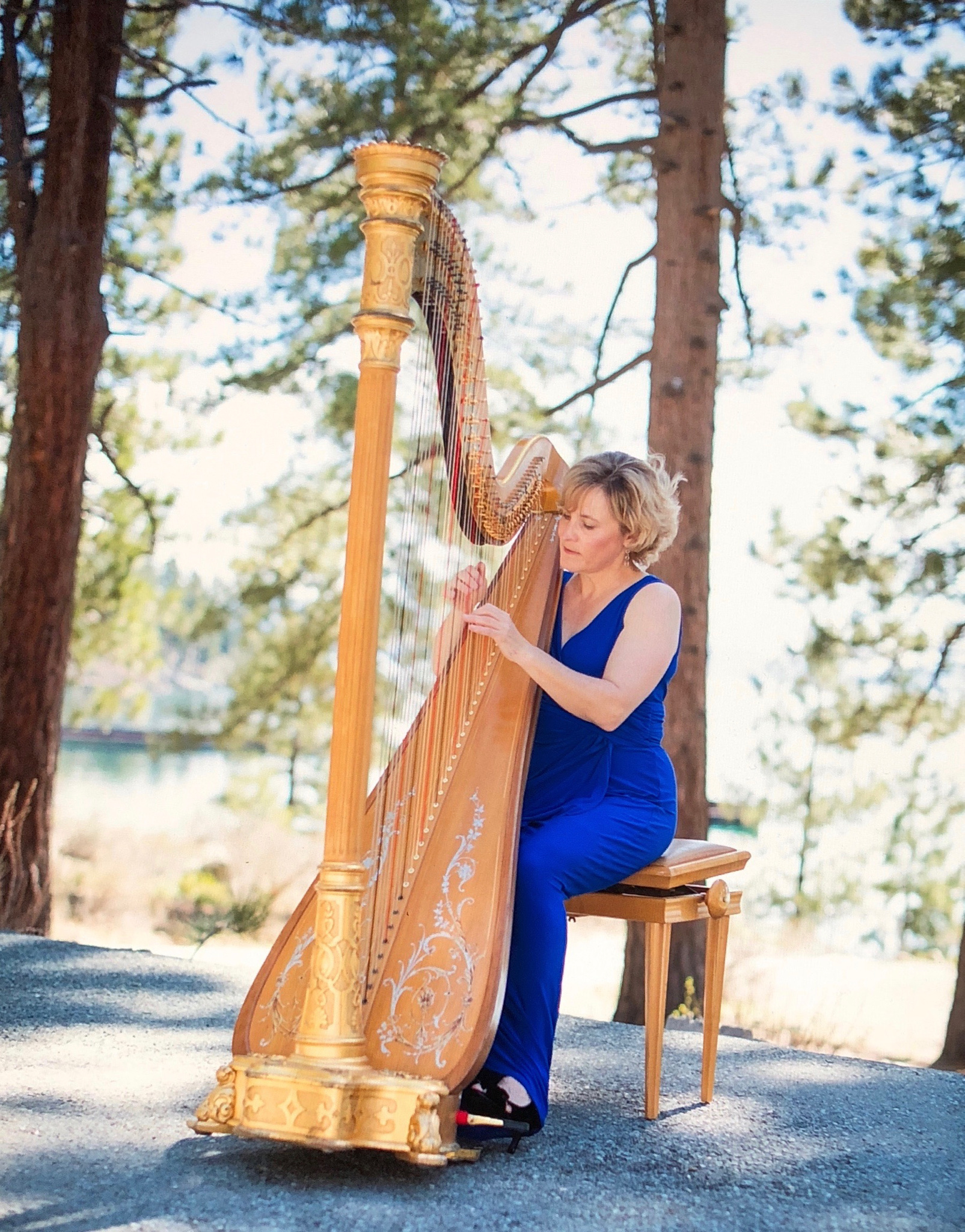 Lake Tahoe Harpist