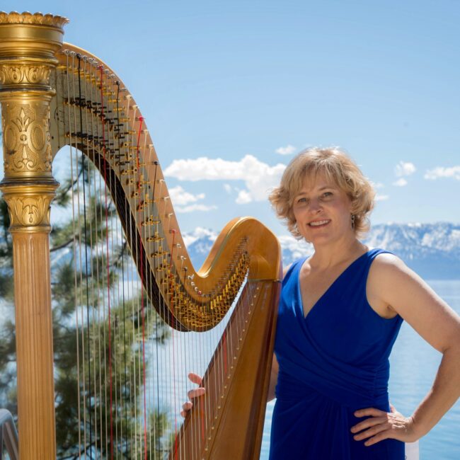 Lake Tahoe harpist