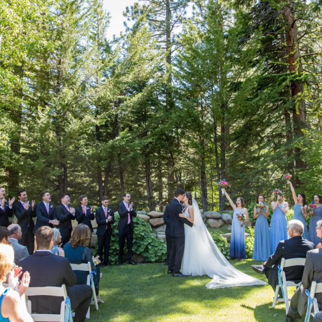 Forested wedding ceremony