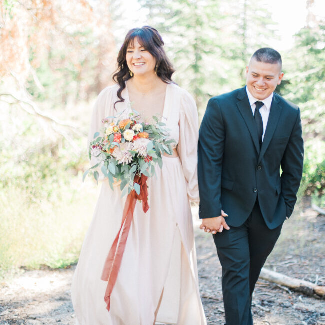 Lake Tahoe bride and groom