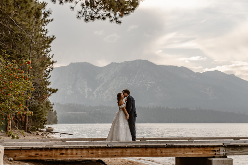 Bride and groom at Valhalla Tahoe